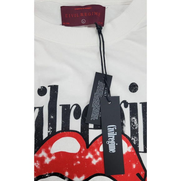 Civil Regime Love Kills V4 199X Oversized T-Shirt Large Streetwear Y2K NEW - Picture 3 of 5